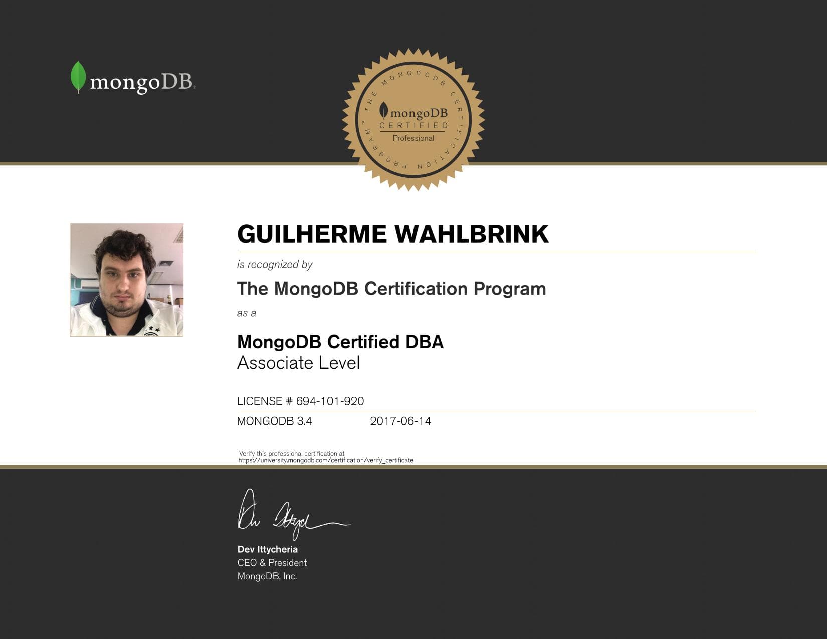 Certificate for 694101920