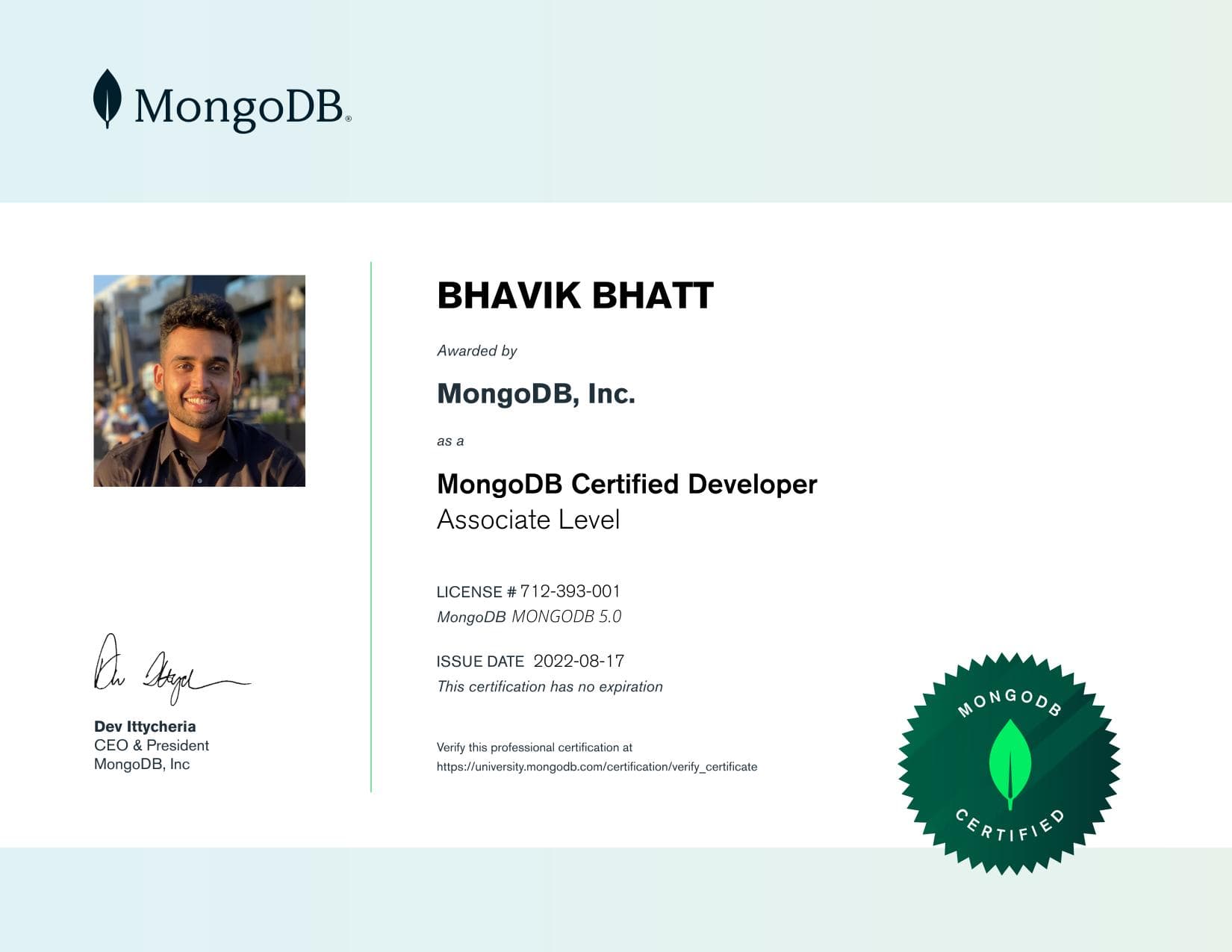 Certificate for 712393001