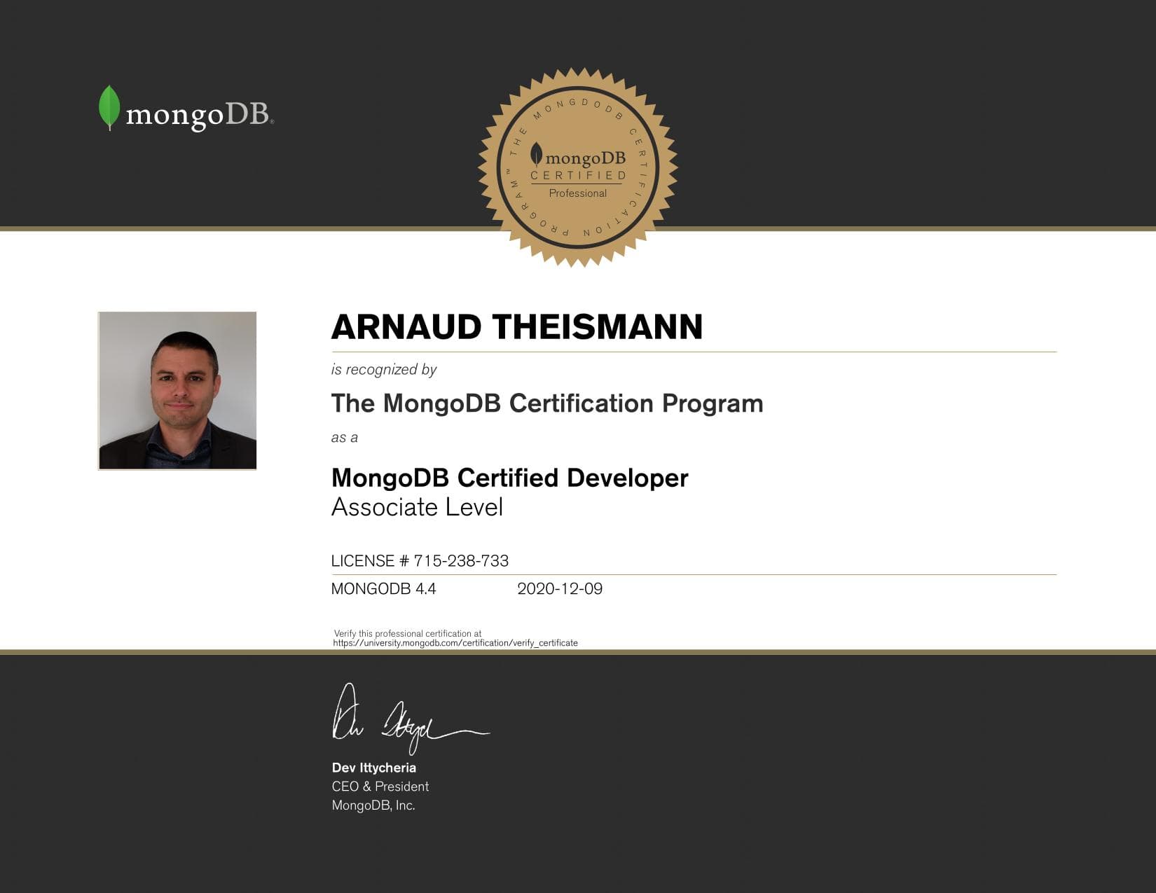 Certificate for 715238733