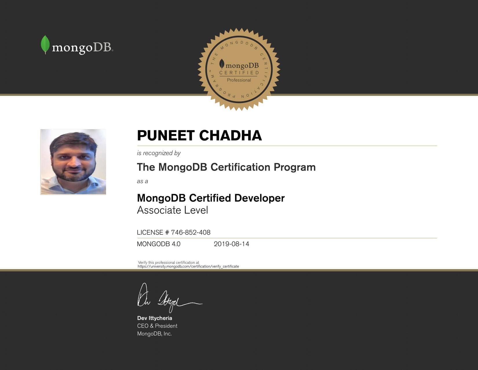 Certificate for 746852408