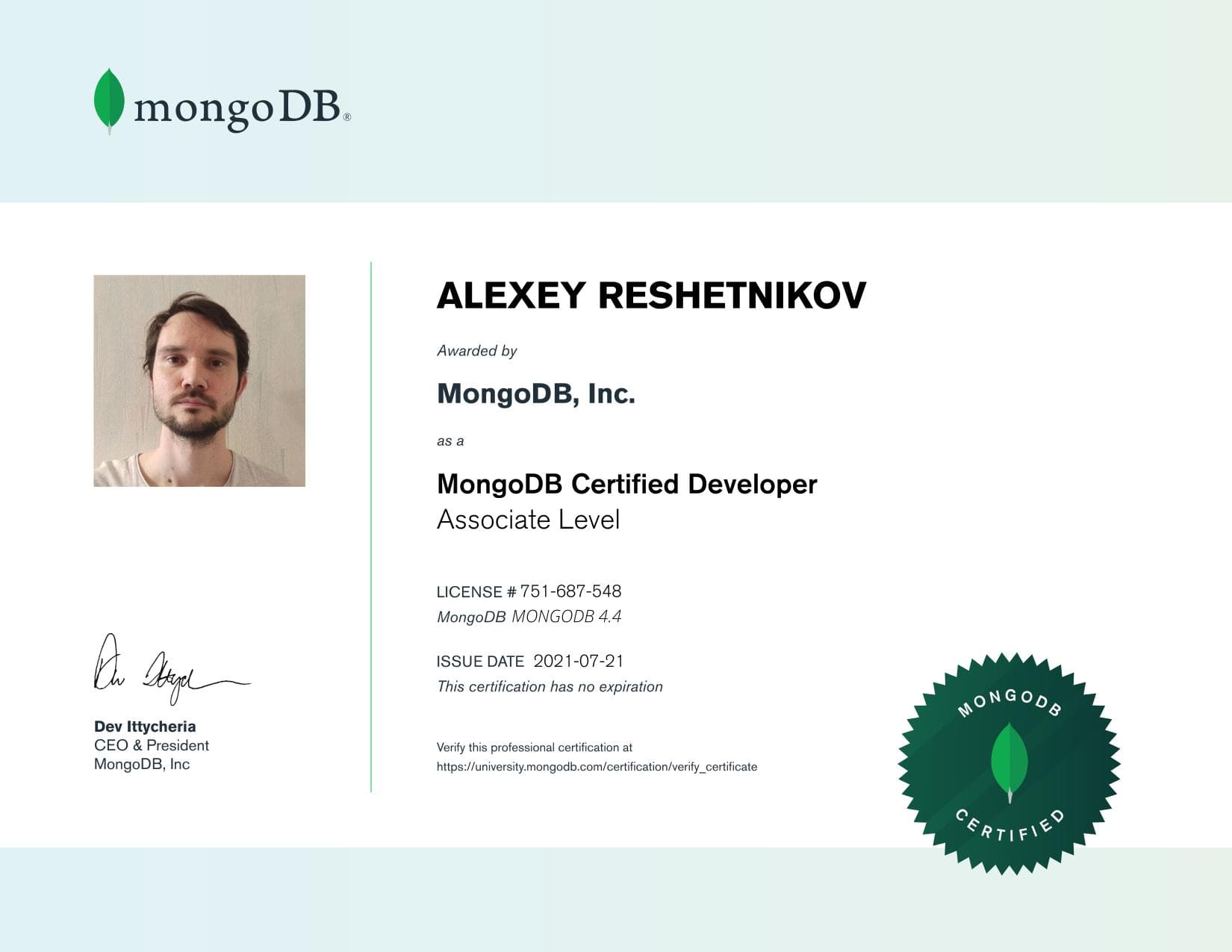 Certificate for 751687548