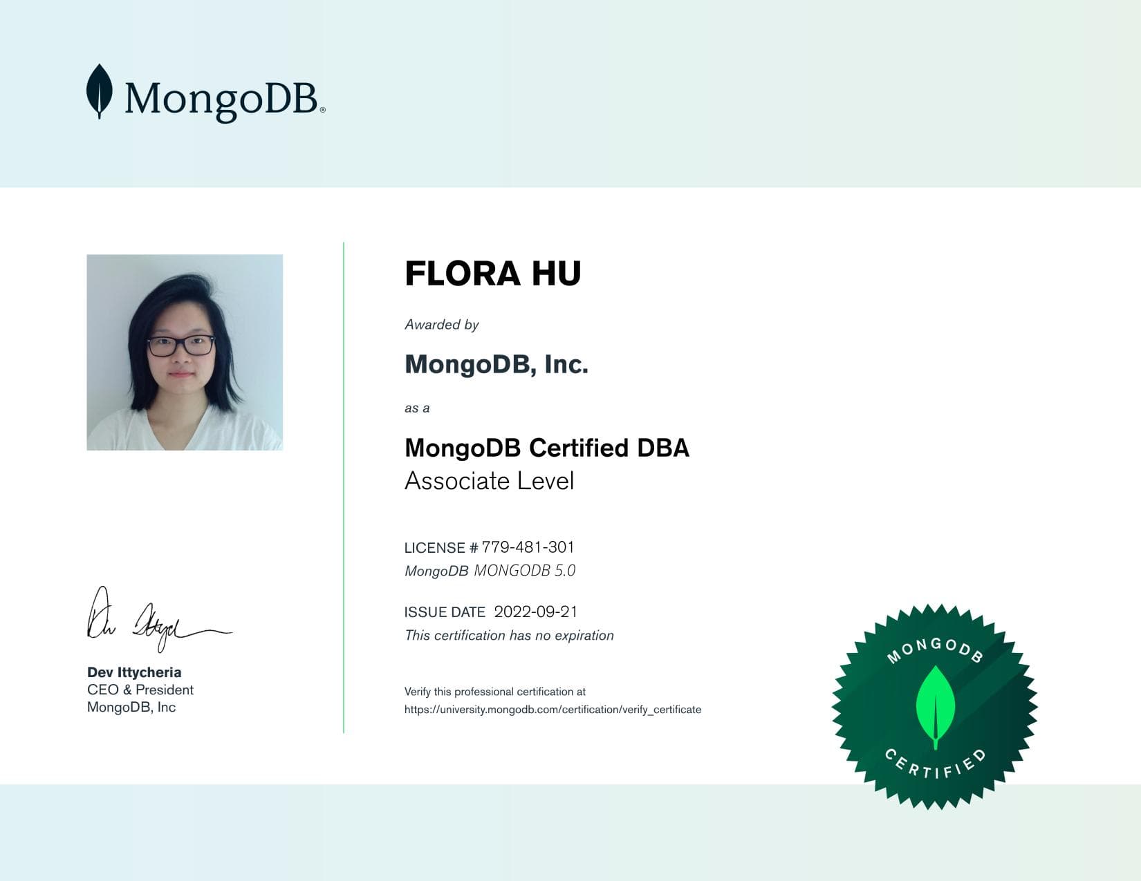 Certificate for 779481301