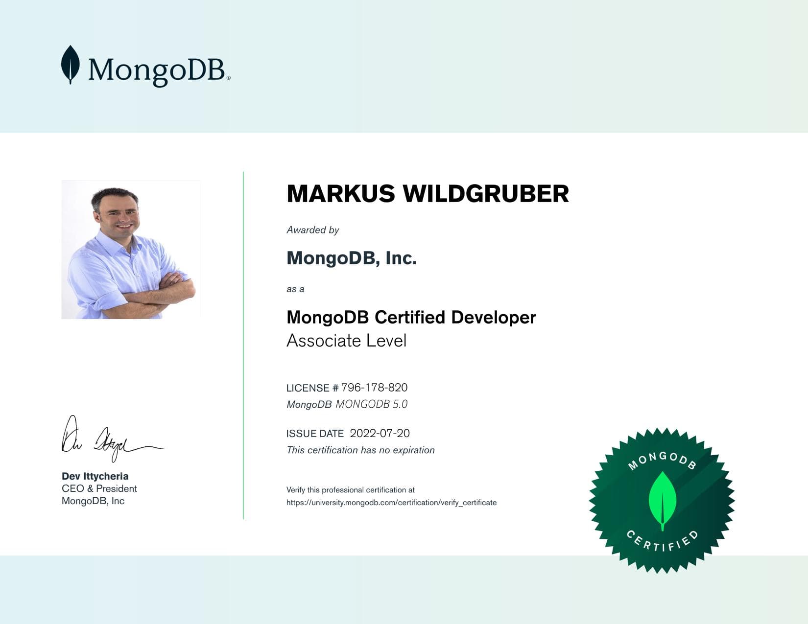 Certificate for 796178820