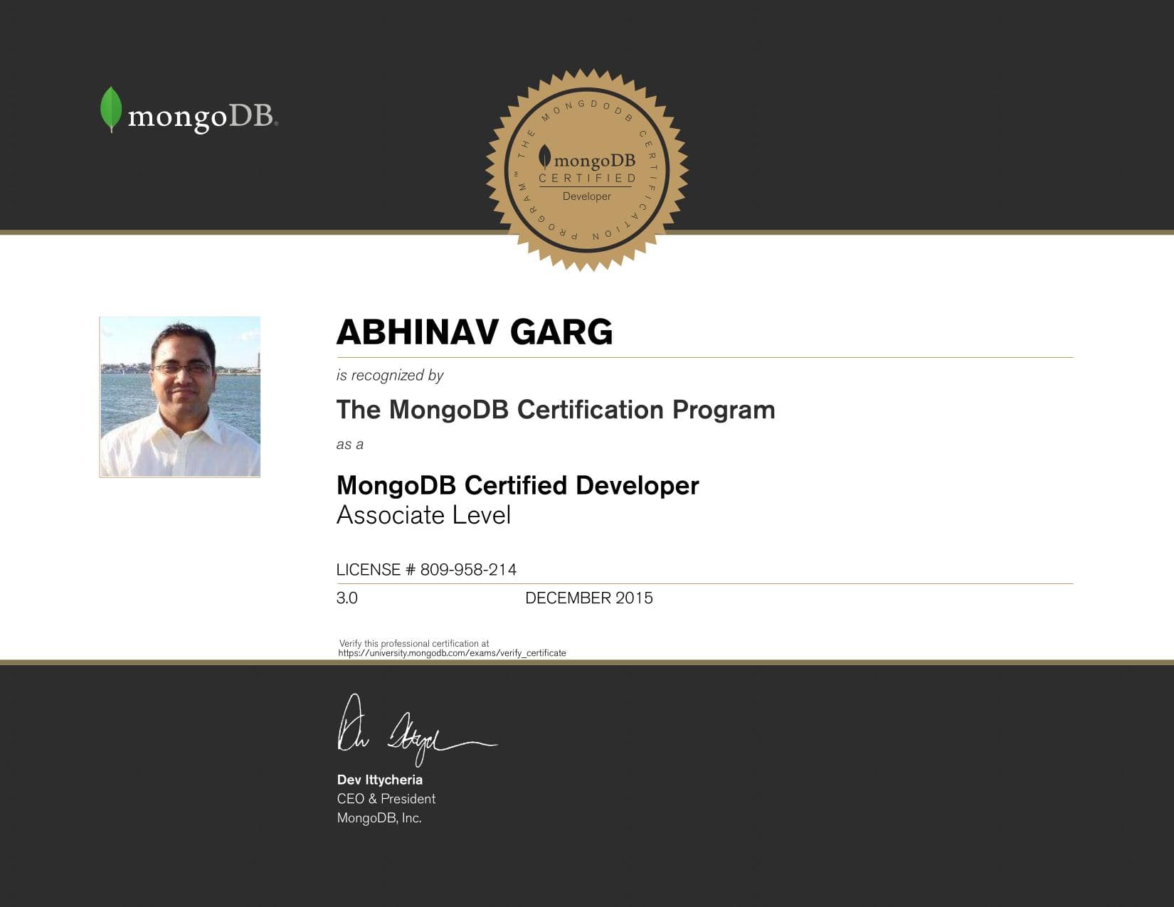 Certificate for 809958214