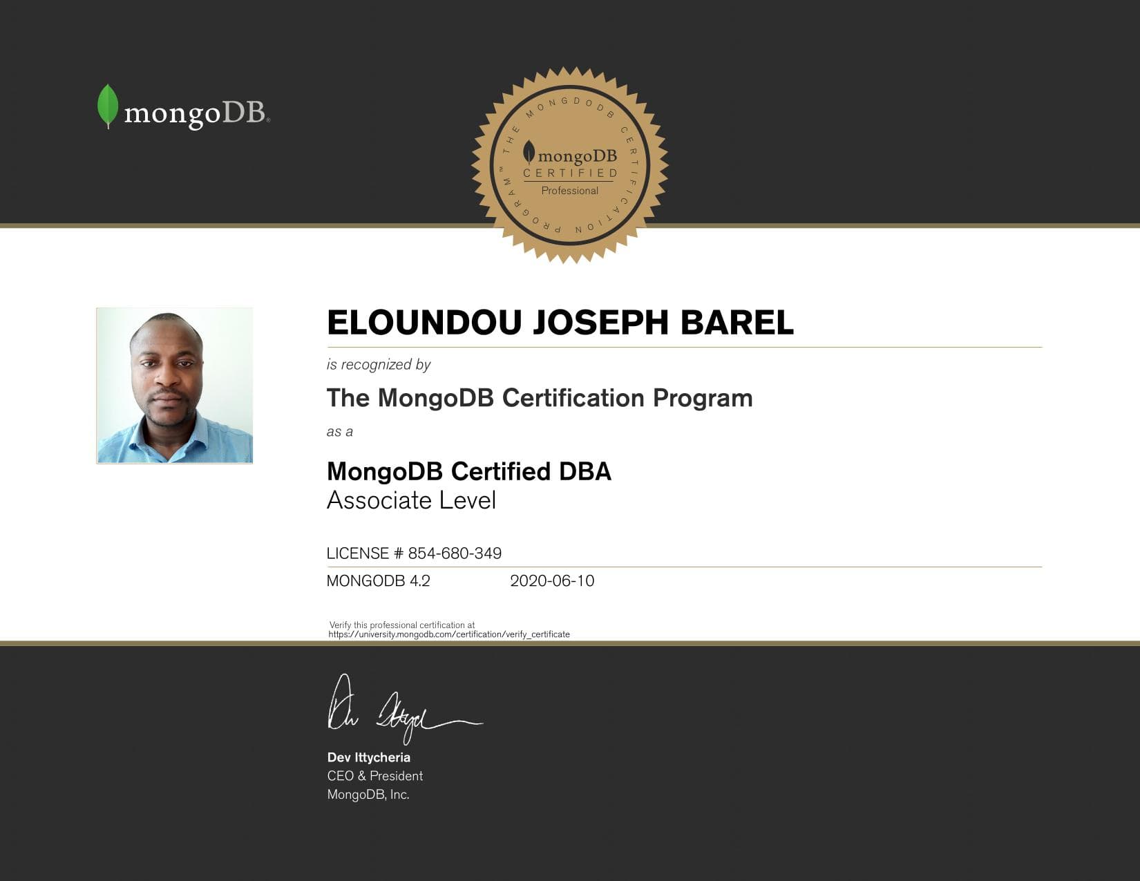 Certificate for 854680349