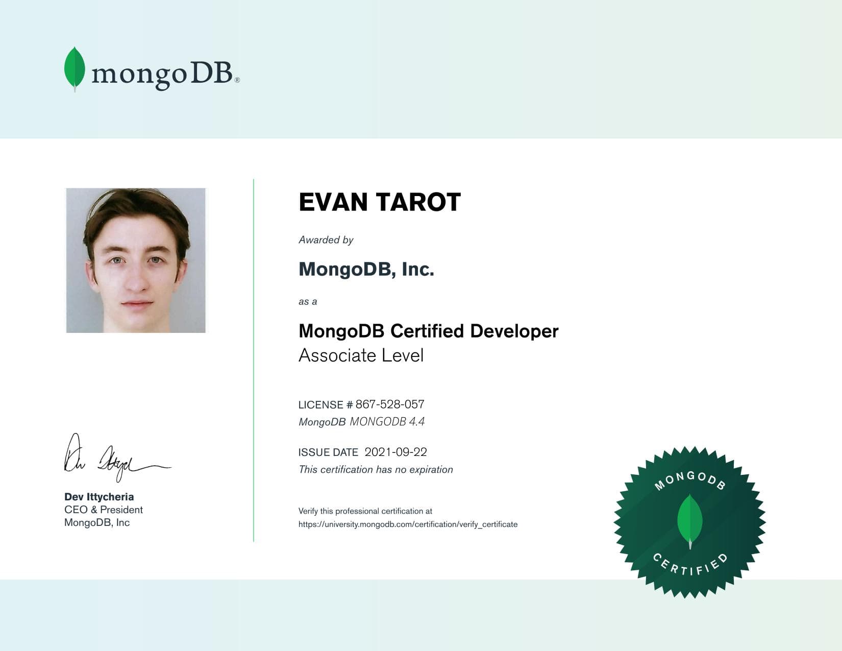 Certificate for 867528057
