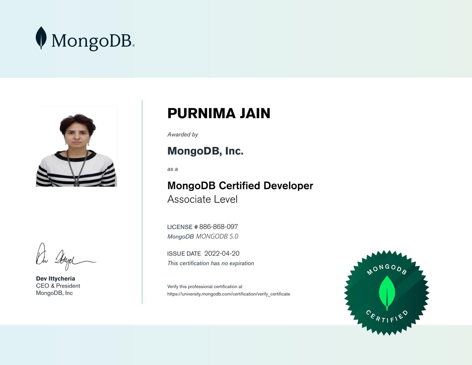 Certificate for 886868097