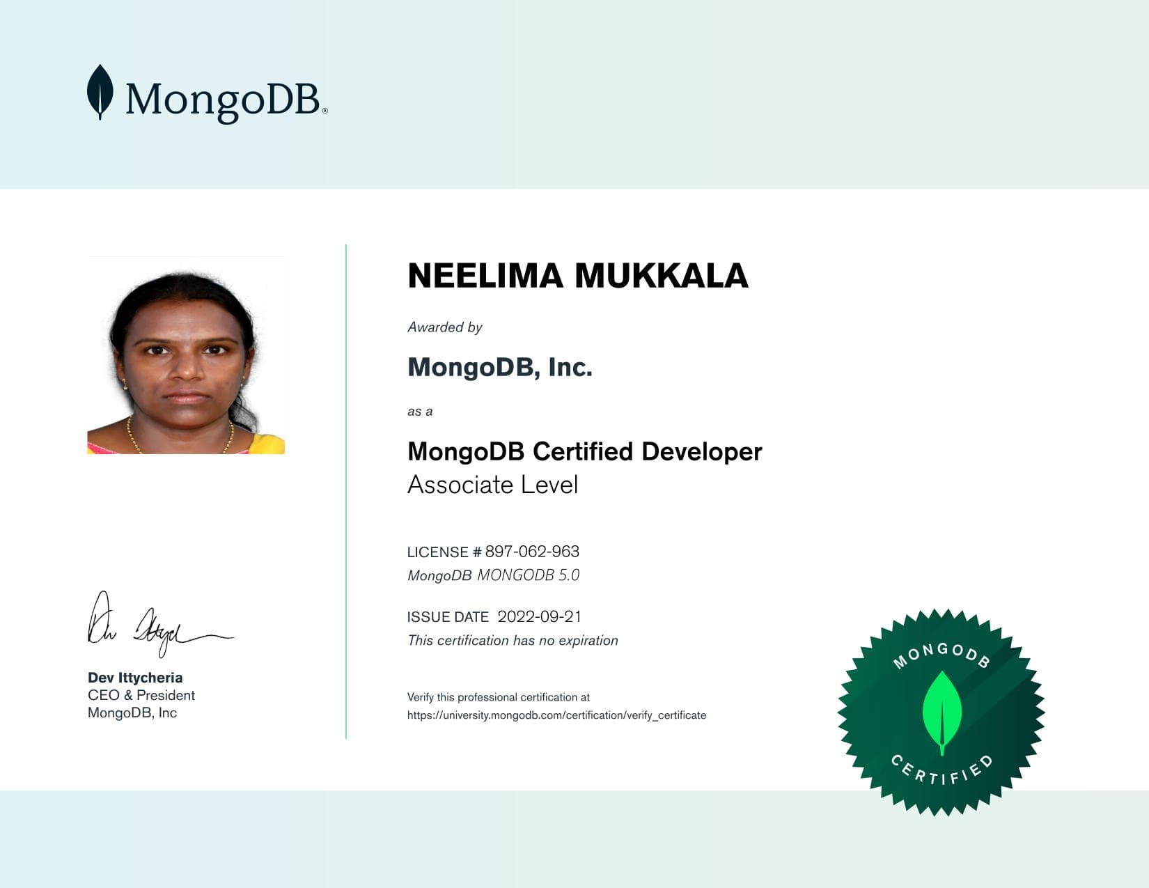 Certificate for 897062963