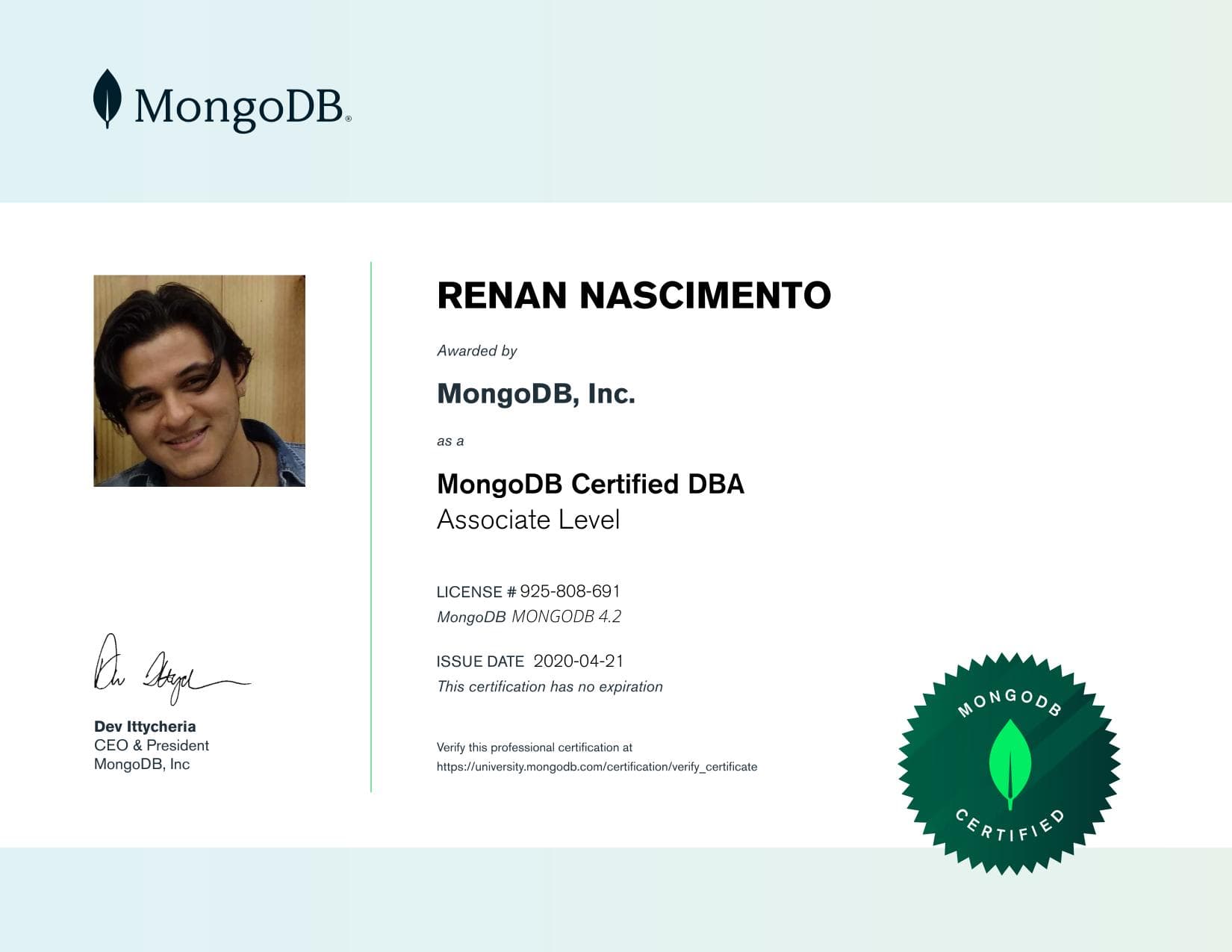 Certificate for 925808691