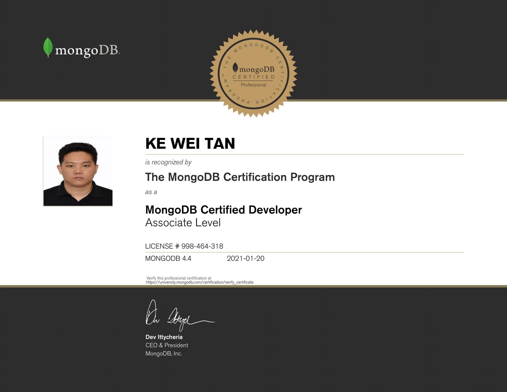Certificate for 998464318